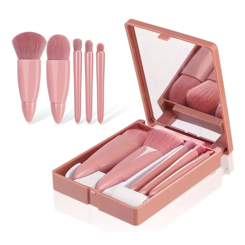 Kit de Pincéis Make Lips com Espelho