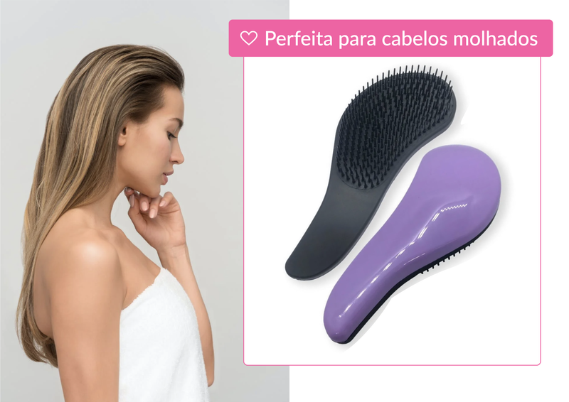 Escova anti frizz e desembaraçadora