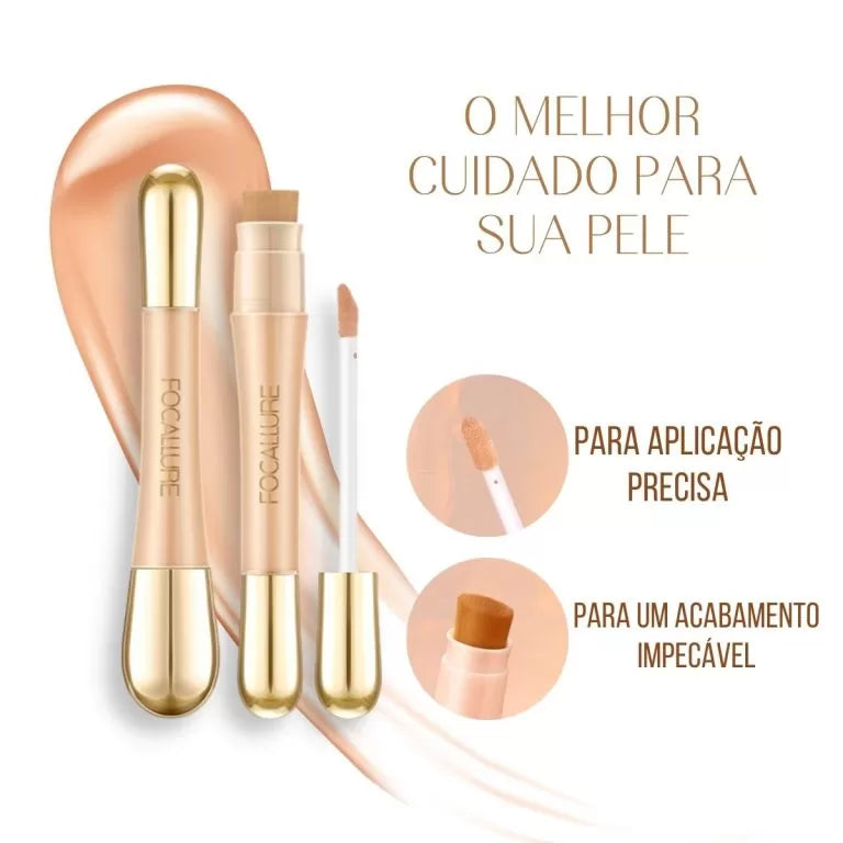 Corretivo Focallure 2 em 1  Anti Manchas e Rejuvenescedora