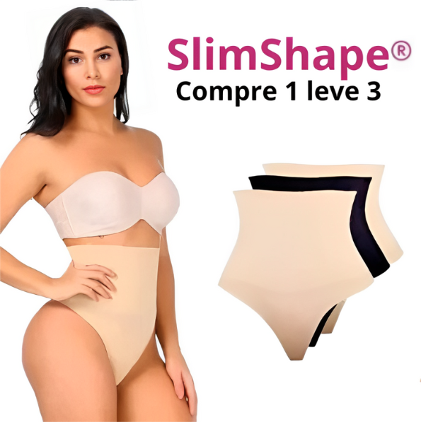 SlimShape® - Calcinha Afina Cintura Comprime Abdômen - COMPRE 1 LEVE 3 + Frete Grátis